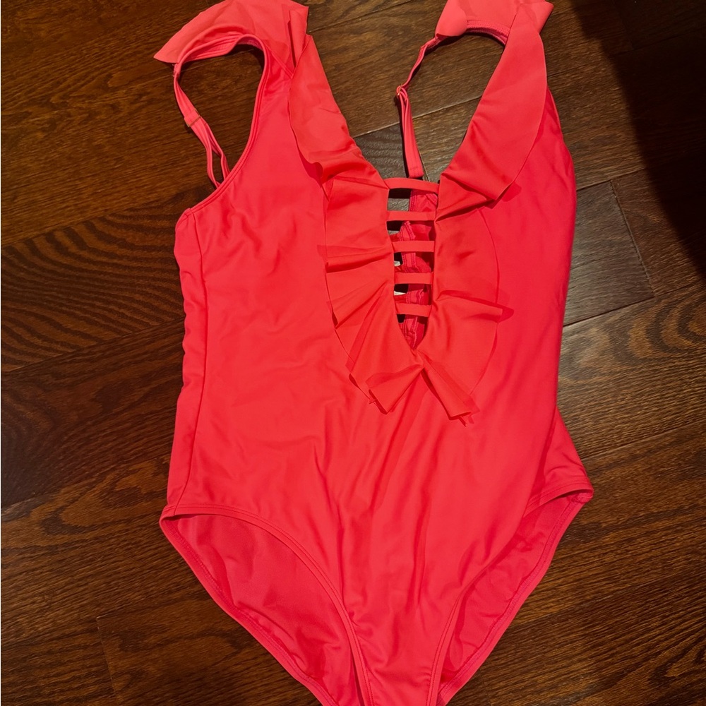 Vibrant Lilly Pulitzer Coral One-Piece Swimsuit